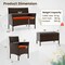 Costway 4 PCS Patio Furniture Set with Washable Cushions and Tempered Glass Coffee Table Beige/Black/Navy/Grey/Turquoise/Red/Blue/Orange